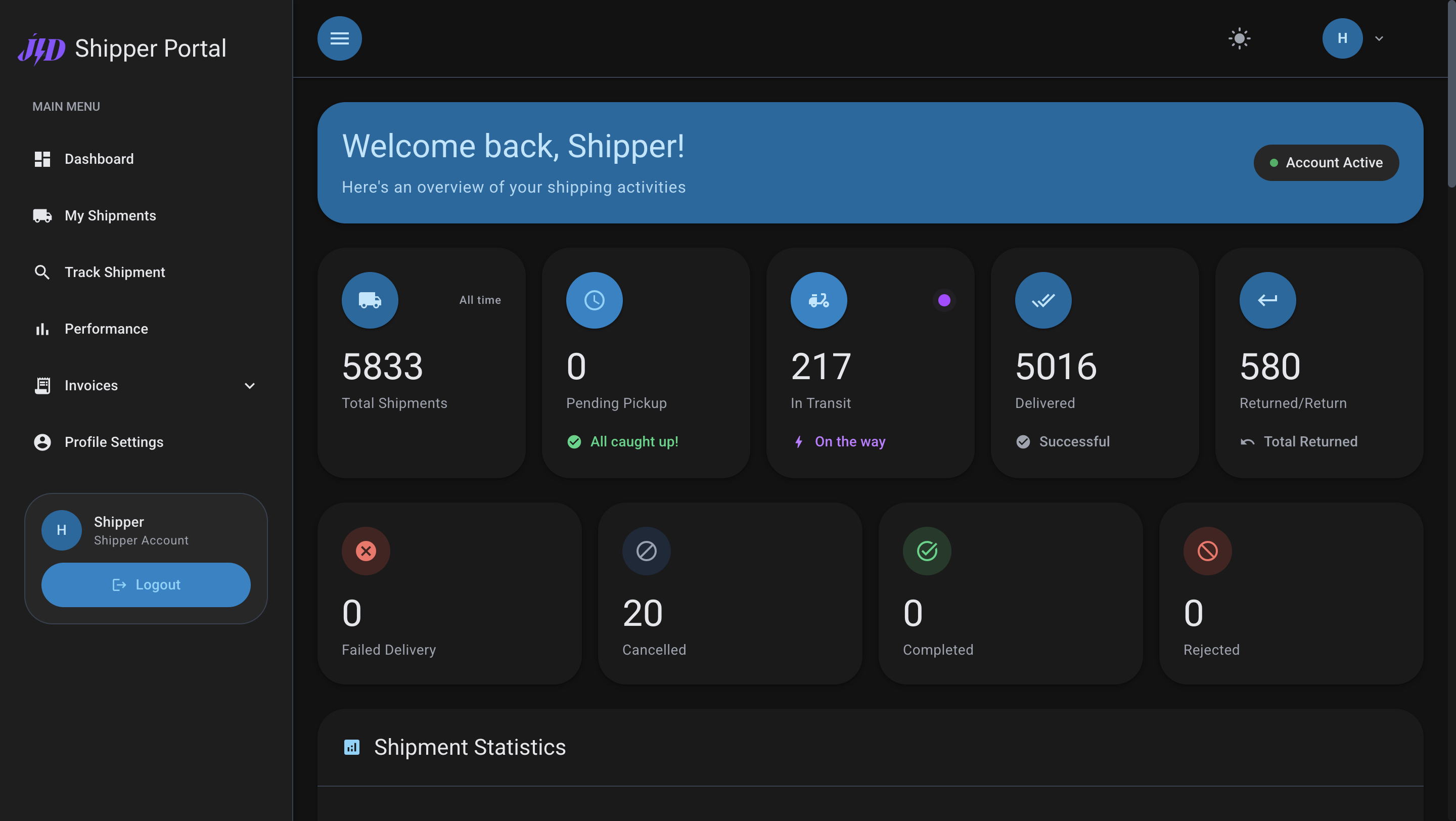 Shipper Portal